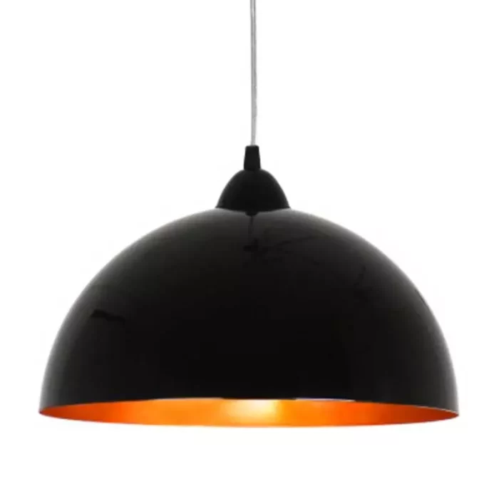 Modern pendant light in black and gold colour