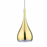 Modern pendant light in shiny gold finish