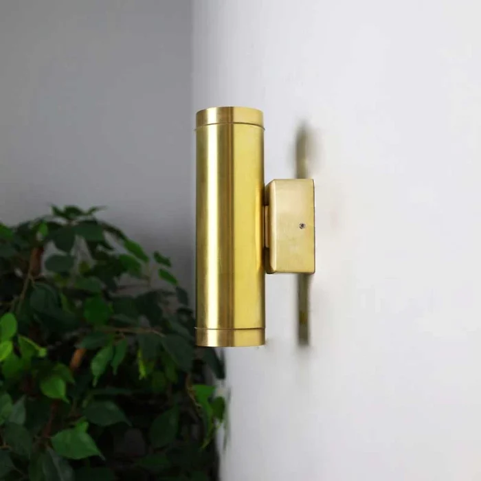 Outdoor Wall Light in Brass For Coastal Areas