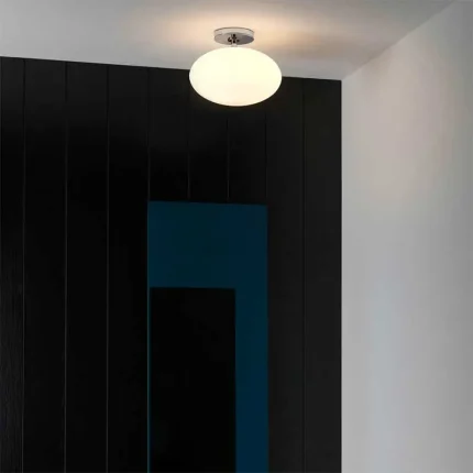 Oval glass ceiling light for bedroom, living room, kitchen or bathroom