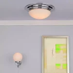 Polished Chrome Large Bathroom Ceiling Light