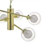Polished Gold Globe Glass Pendant Light