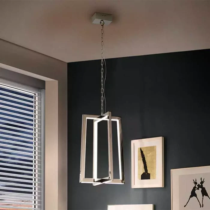 Polished Stainless Steel Hanging Light
