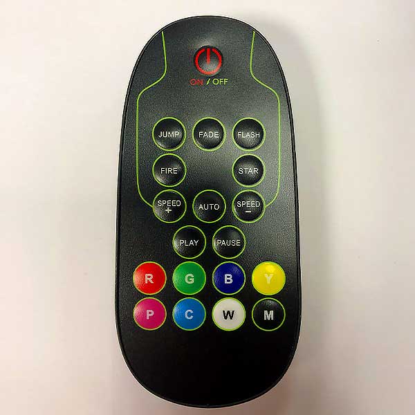 Remote control for multi colour outdoor lights