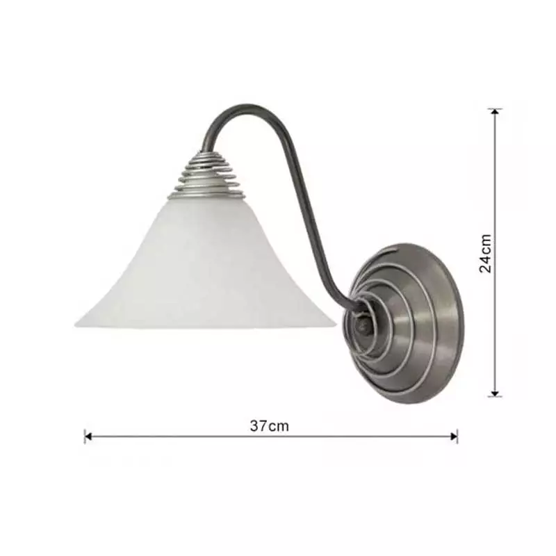 Classic wall light in silver colour