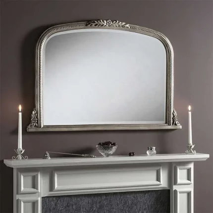 Silver Overmantle Classic Mirror