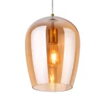 amber glass single pendant light