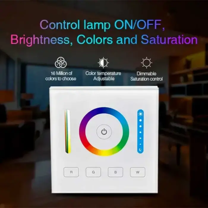 Smart panel controller for colour changing garden lights