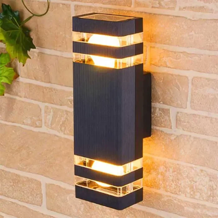Square Black Outdoor Wall Light