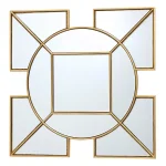 Square Gold Decorative Mirror