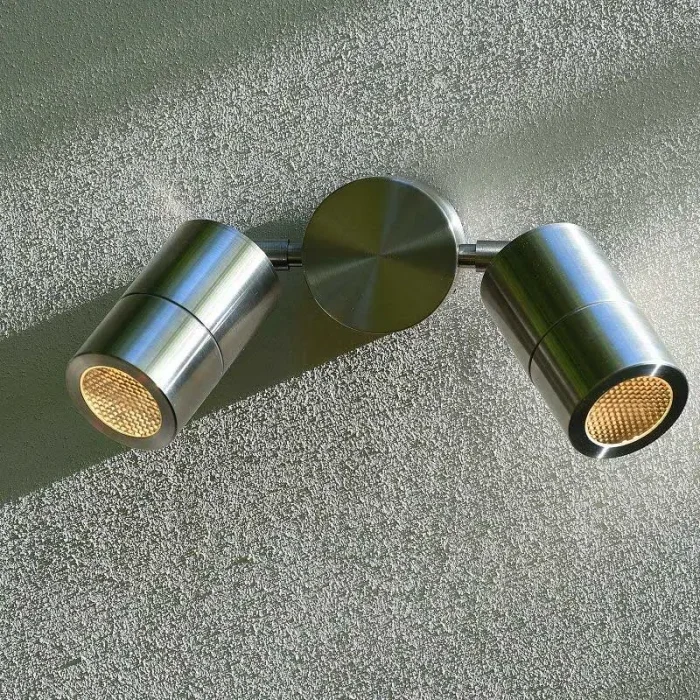 Stainless Steel Adjustable Twin Wall Spot Light