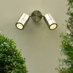 Stainless Steel Adjustable Twin Wall Spot Light