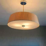 Pendant light with taupe shade in 57cm size