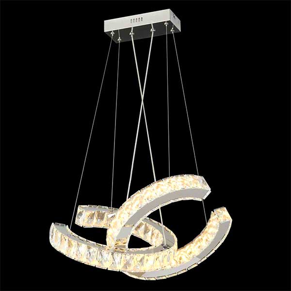 two rings LED CCT dimmable pendant light