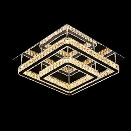 Two tier modern crystal ceiling light
