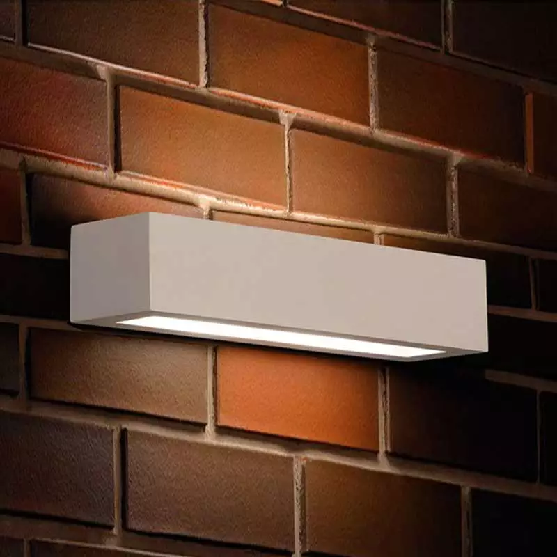 Wall light made from plaster