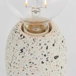 White Mosaic Table Lamp