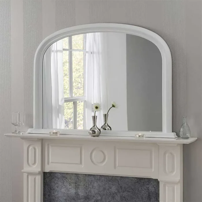 White Overmantle Classic Mirror