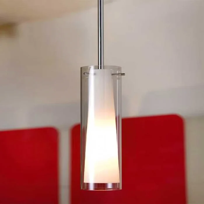 White Pendant Light With Clear Glass Shade