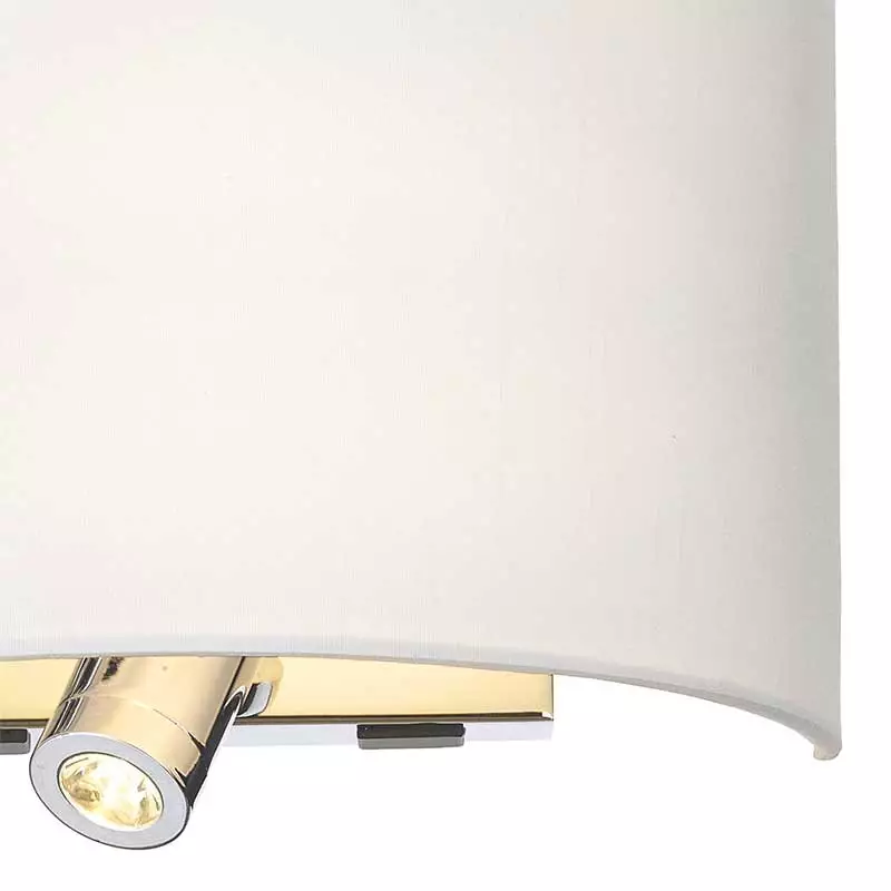White Smooth Dual Wall Light