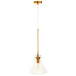 Conical Shade Pendant Light in Bronze