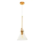 Conical Shade Pendant Light in Bronze