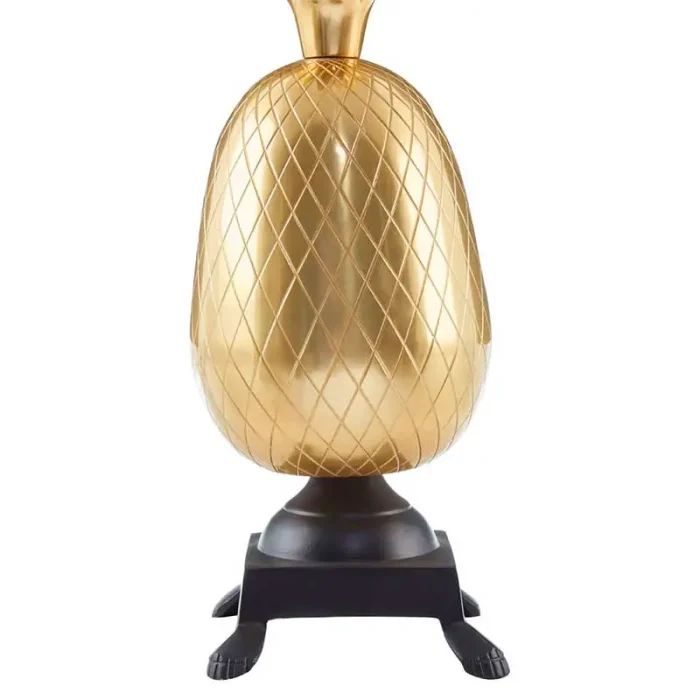 Gold Pineapple Black Shade Table Lamp