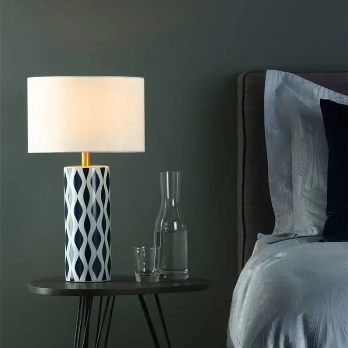 Blue And White Ceramic Table Lamp
