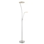 Satin Chrome Mother and Child Floor Lamp