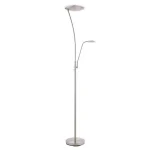 Satin Chrome Mother and Child Floor Lamp