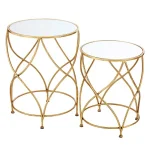 Mirrored Top Side Tables