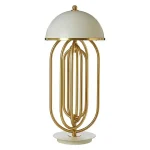 Art Deco White Gold Table Lamp