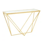 Gold Finish Console Table