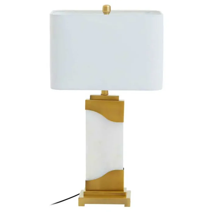 Ivory Shade Rectangular Design Table Lamp