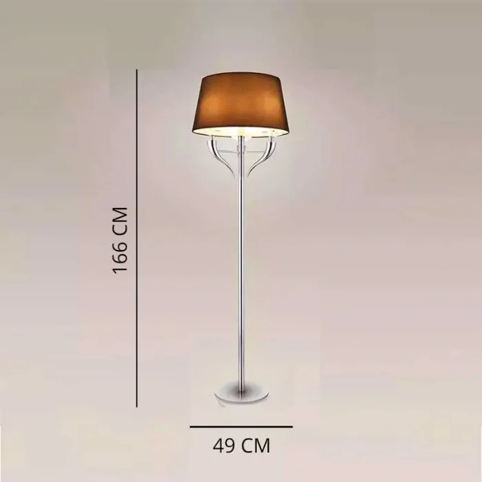 Modern Polished Chrome Floor Lamp