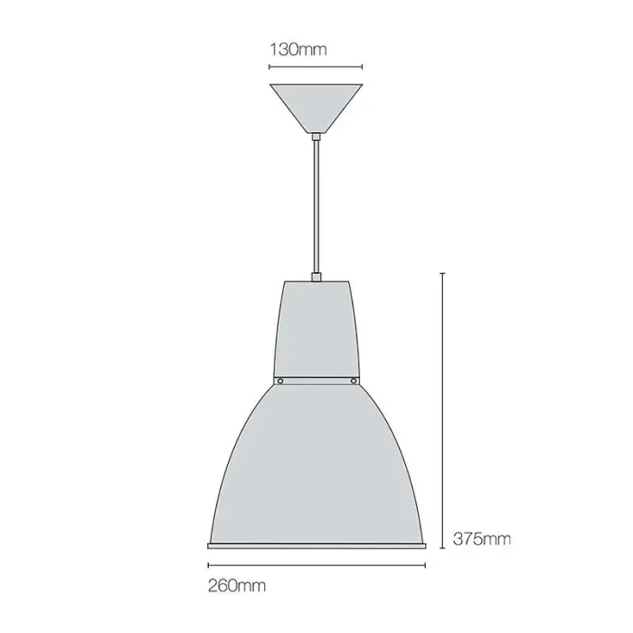 Natural Aluminium Pendant Light Measurements