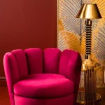 Spiral Gold Table Lamp With Empire Shade