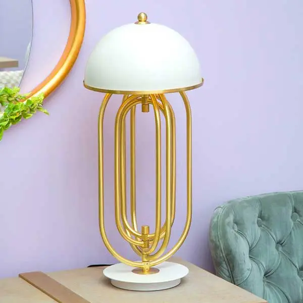 Table Lamp With White Shade