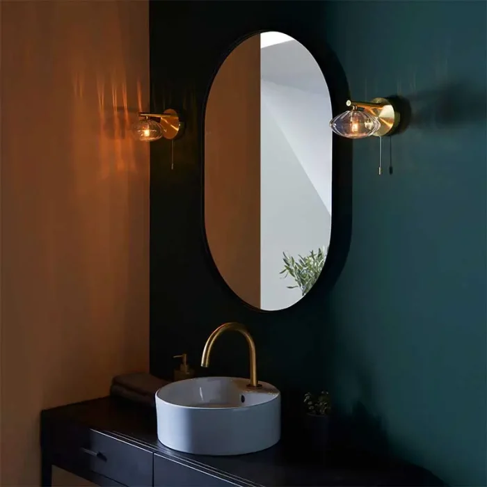 Modern Brushed Gold Bathroom Wall Light