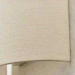 Vintage White Linen Fabric Wall Light