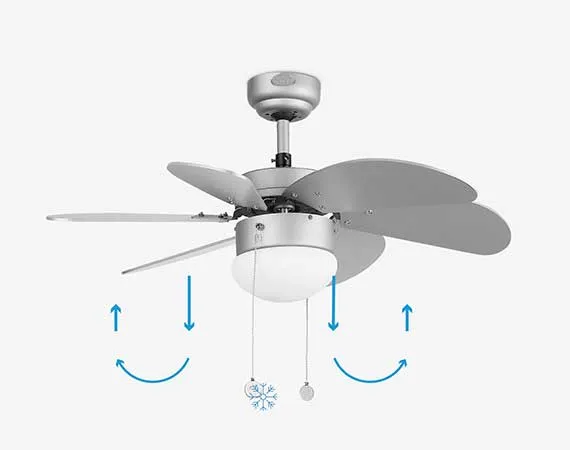 Grey Ceiling Fan Summer Function