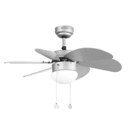 Grey Ceiling Fan With Pull Chain