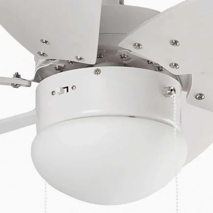 White Ceiling Fan Opal Glass Diffuser