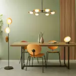 Gold & Bronze Dish Table Lamp