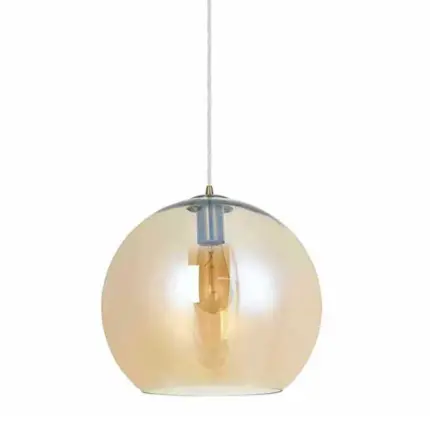 Amber Globe Large Single Pendant Light