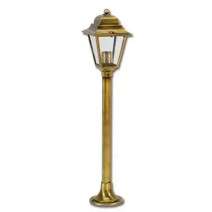 Antique-Brass-Lantern-Bollard-Light
