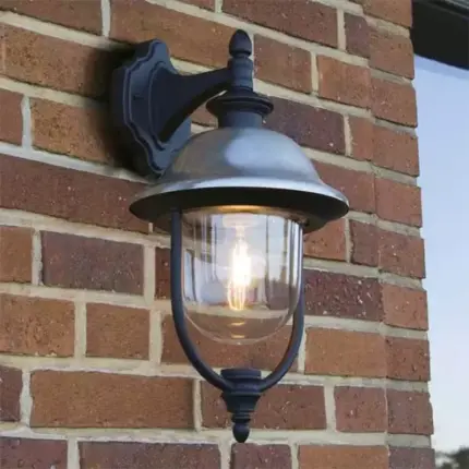 Black Downwards Outdoor Wall Lantern