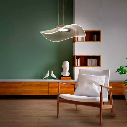 Modern chrome finish pendant light for living room, bedroom or dining room