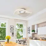 Modern chrome flush ceiling pendant light for living room, bedroom, dining room or hallway