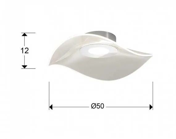 Dimensions of modern chrome flush ceiling pendant light